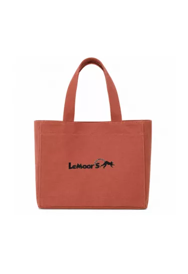 Hibiscus Mumlu Kanvas Kiremit Rengi Tote Bag