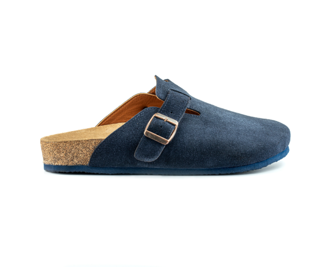 Costa- Natural Cork/ Suede Leather- Navy Blue