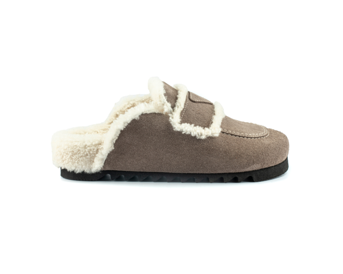 Angel Shearling- Natural Cork/ Suede Shearling- Mink