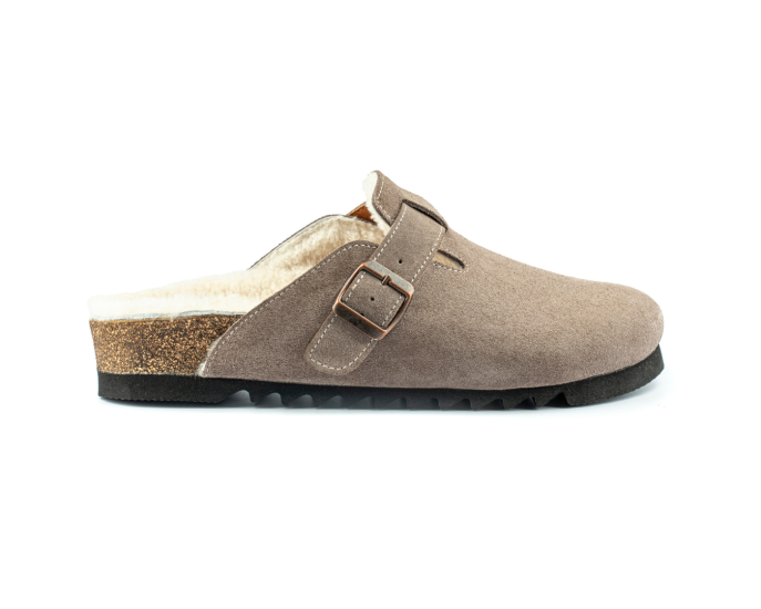 Costa Shearling- Natural Cork/ Suede Leather- Mink