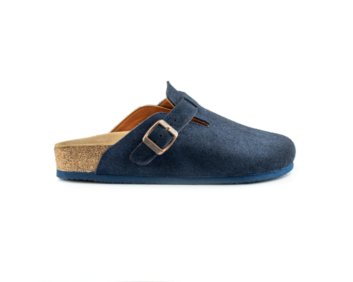 Susana- Natural Cork- Suede Leather- Navy Blue
