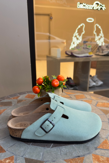 Susana- Natural Cork- Suede Leather- Mint