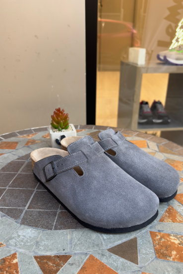 Susana- Natural Cork- Suede Leather- Antrasit