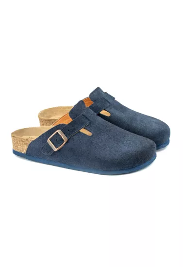 Costa- Natural Cork- Suede Leather- Navy Blue
