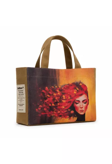 Hibiscus Mumlu Kanvas Özel Tasarım Baskılı Tote Bag