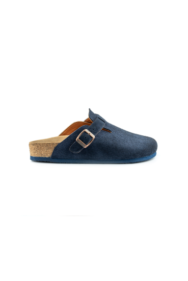 Costa- Natural Cork- Suede Leather- Navy Blue