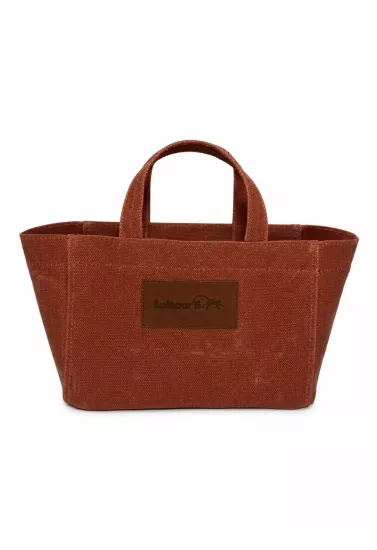 Tiny Hibiscus Kiremit Rengi Mumlu Kanvas Tote Bag