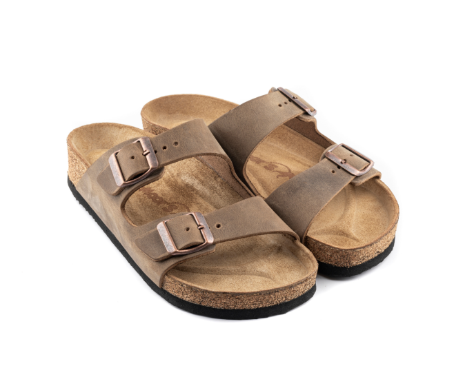 Maria- Natural Cork- Oiled Leather- Tabacco