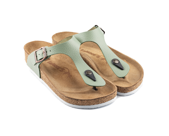 Juliana - Natural Cork/ Flat Grain - Light Green