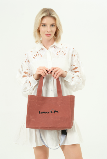 Lemoors Hibiscus- Mumlu Kanvas- Kadın Omuz Çantası