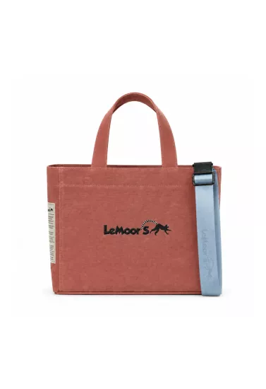 Hibiscus Mumlu Kanvas Kiremit Rengi Tote Bag