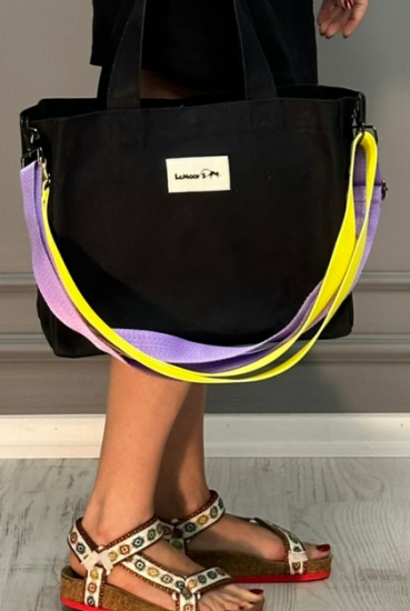 Lemoors Hibiscus Mumlu Kanvas Kadın Omuz Çantası