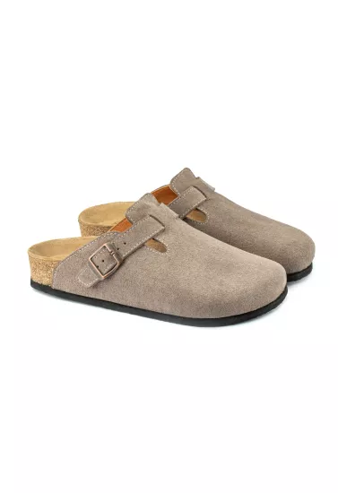 Susana- Natural Cork- Suede Leather- Mink