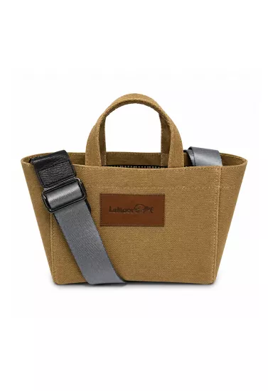 Tiny Hibiscus Hardal Renk Mumlu Kanvas Tote Bag