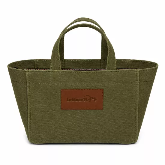 Tiny Hibiscus Mumlu Kanvas Haki Renk Tote Bag