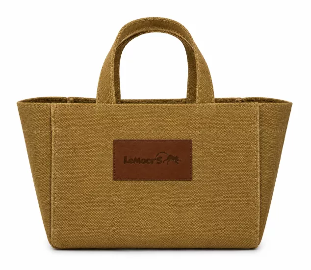 Tiny Hibiscus Hardal Renk Mumlu Kanvas Tote Bag